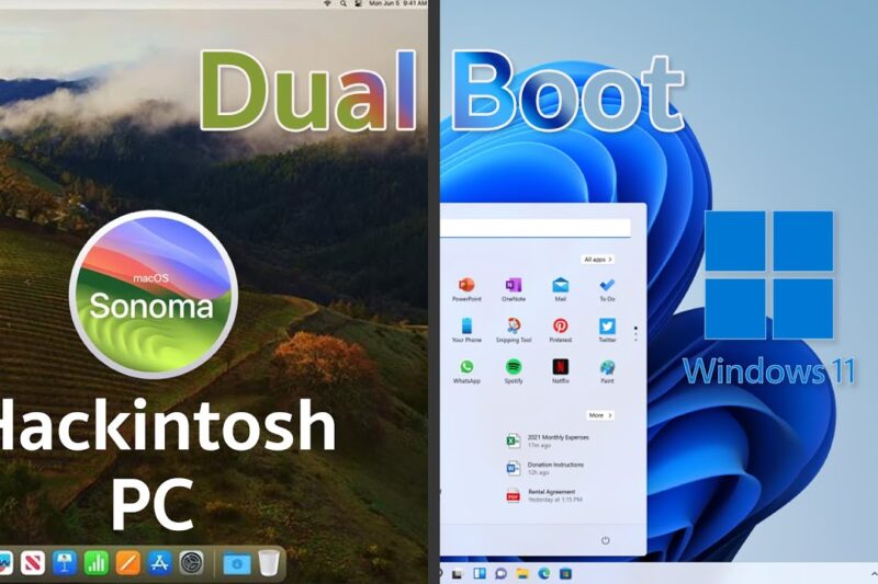 macOS Sonoma + Windows 11 บน PC เครื่องเดียว